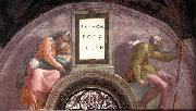 Michelangelo Buonarroti Salmon - Boaz - Obed oil painting on canvas